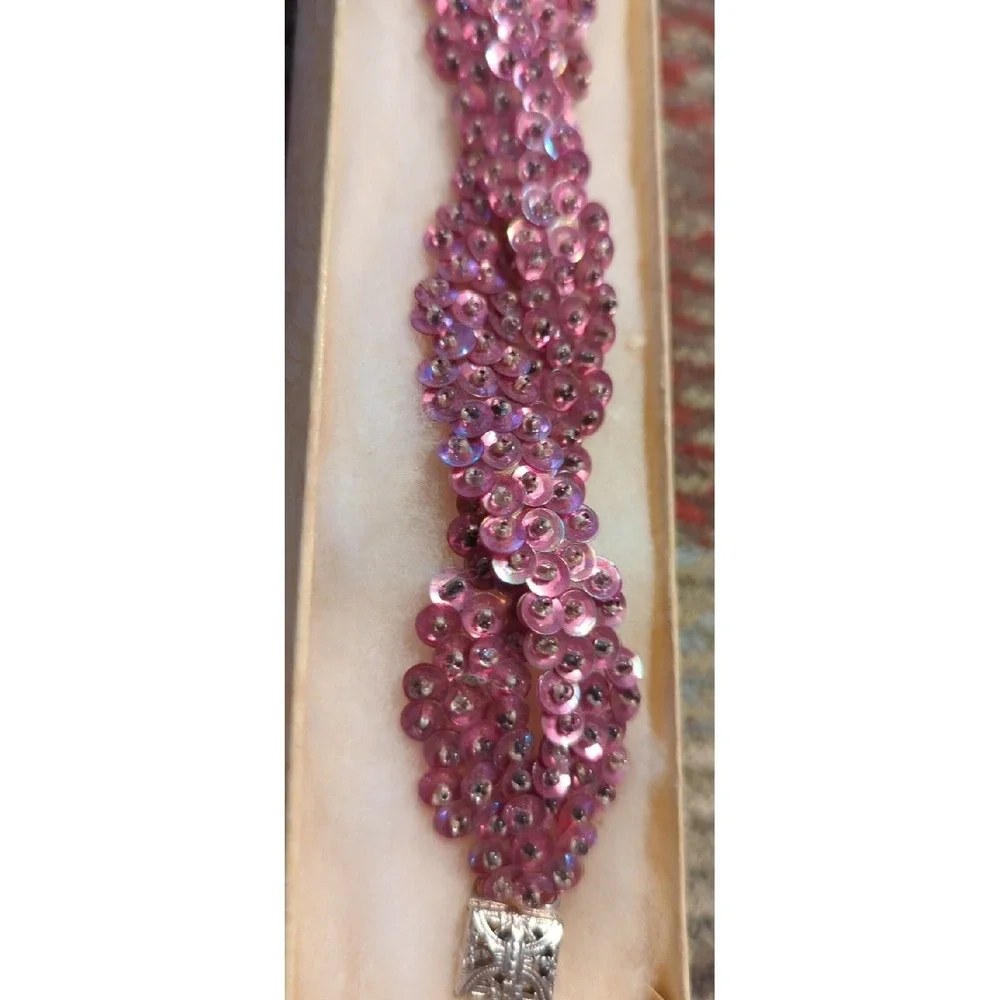 Vintage NOS 1950s-60s Super Light Handmade Beaded 7